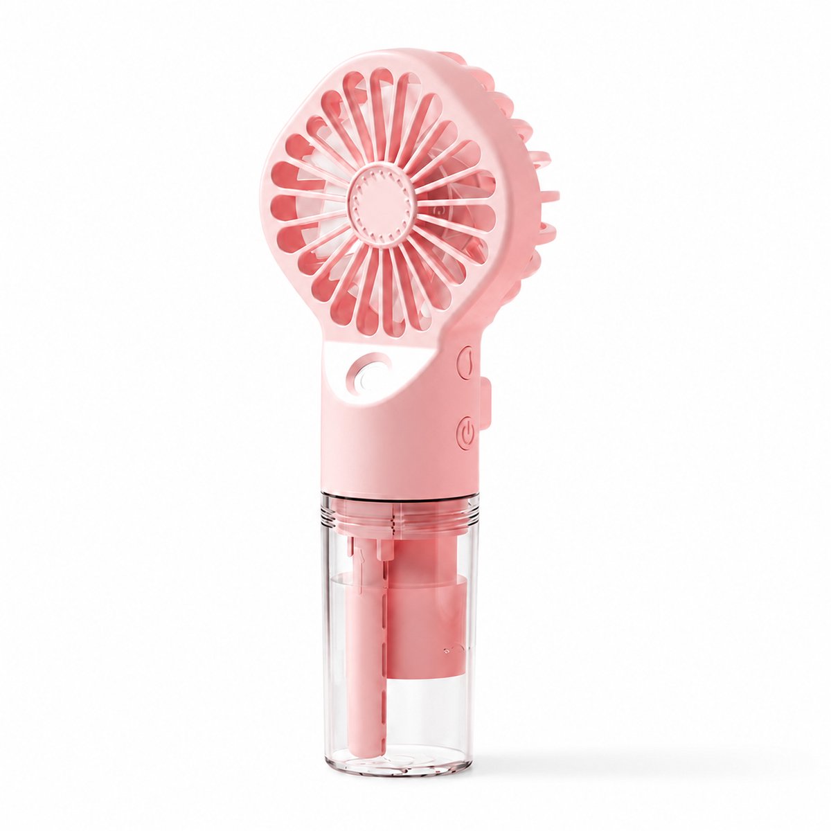 Handventilator met Waternevel - Draagbare Mini Ventilator USB-C - Stille Vernevelaar Ventilator met 4 Snelheden - Roze