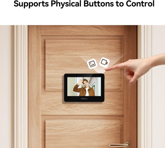 IMOU VD1 Digitale Deurspion met Camera - 5MP - Wifi 6 - 4,3" Scherm - Slimme Persoonsdetectie - Geschikt voor Appartementen & Huurwoningen van Imou — afbeelding 3