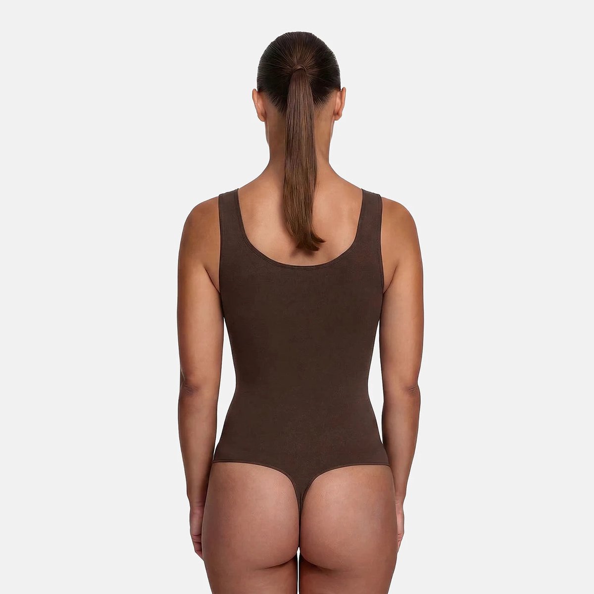 cfab by creamy fabrics Creamy Fabrics - Tank Bodysuit Sculpting Shapewear Met Slip - Ademend - Anti-Zweet - Ultra Zacht - Comfortabel - Sculptend - Perfecte Pasvorm - Bruin