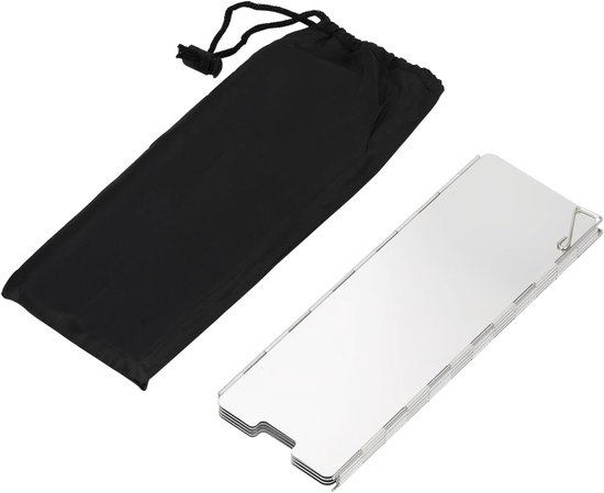 SnelShoppen - 8-delige Camping Gas Stove Windshield Aluminium Vouwbaar Windbescherming voor Barbecue Grill of Kooktoestel - Ideaal voor Kamperen en Bu van Snelshoppen — afbeelding 4