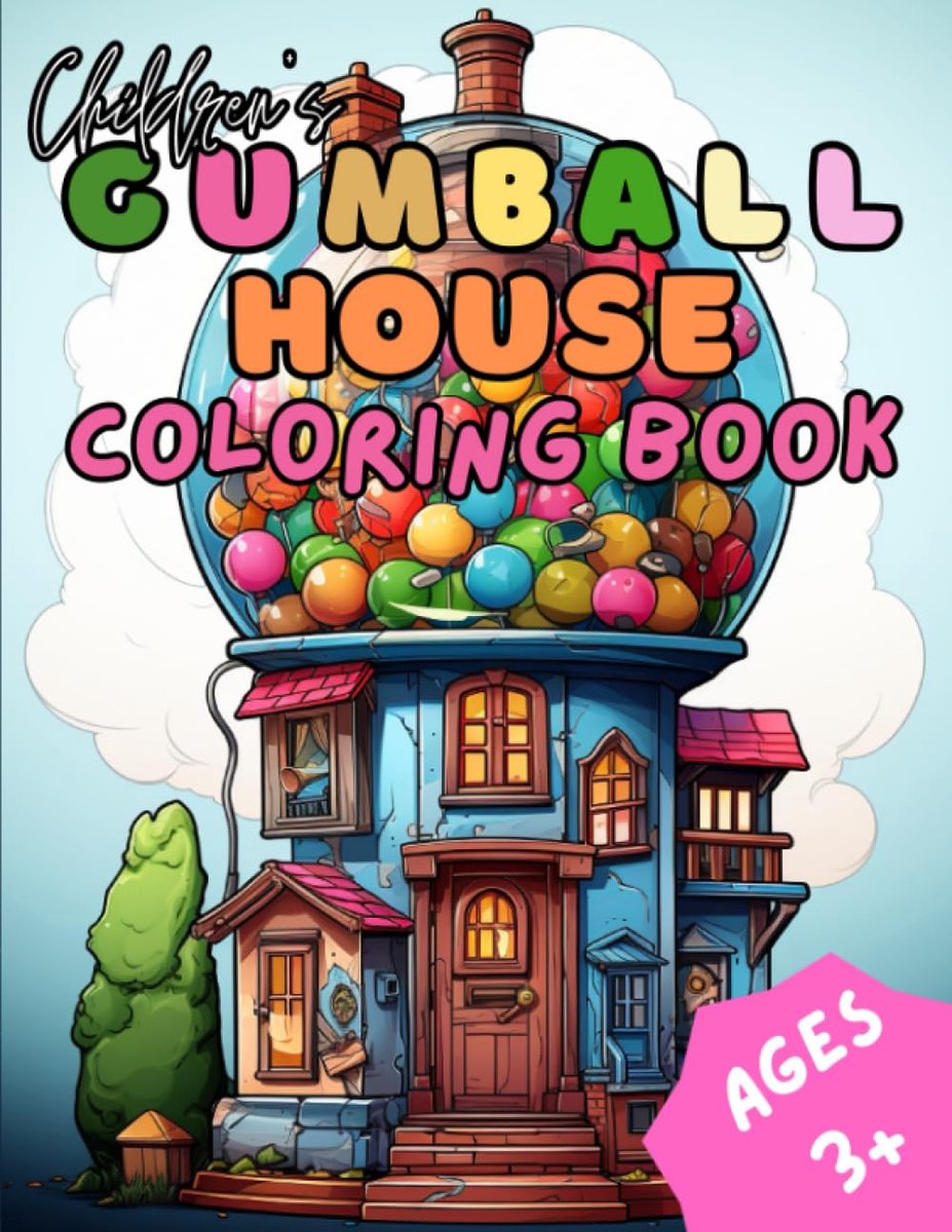 SnelShoppen - Kleurenboek voor Kinderen: Gumball House - 65 Leuke Afbeeldingen voor Creatieve Kinderen van 3 Jaar en Ouders - Ideaal voor Thuis, Schoo