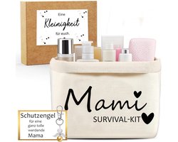 SnelShoppen - Mami Survival Set voor Moeders, Gift Set met Guardian Angel Pendant, Cadeau voor Verwachtende Moeders, Geboorte Cadeau voor Mama, Decora