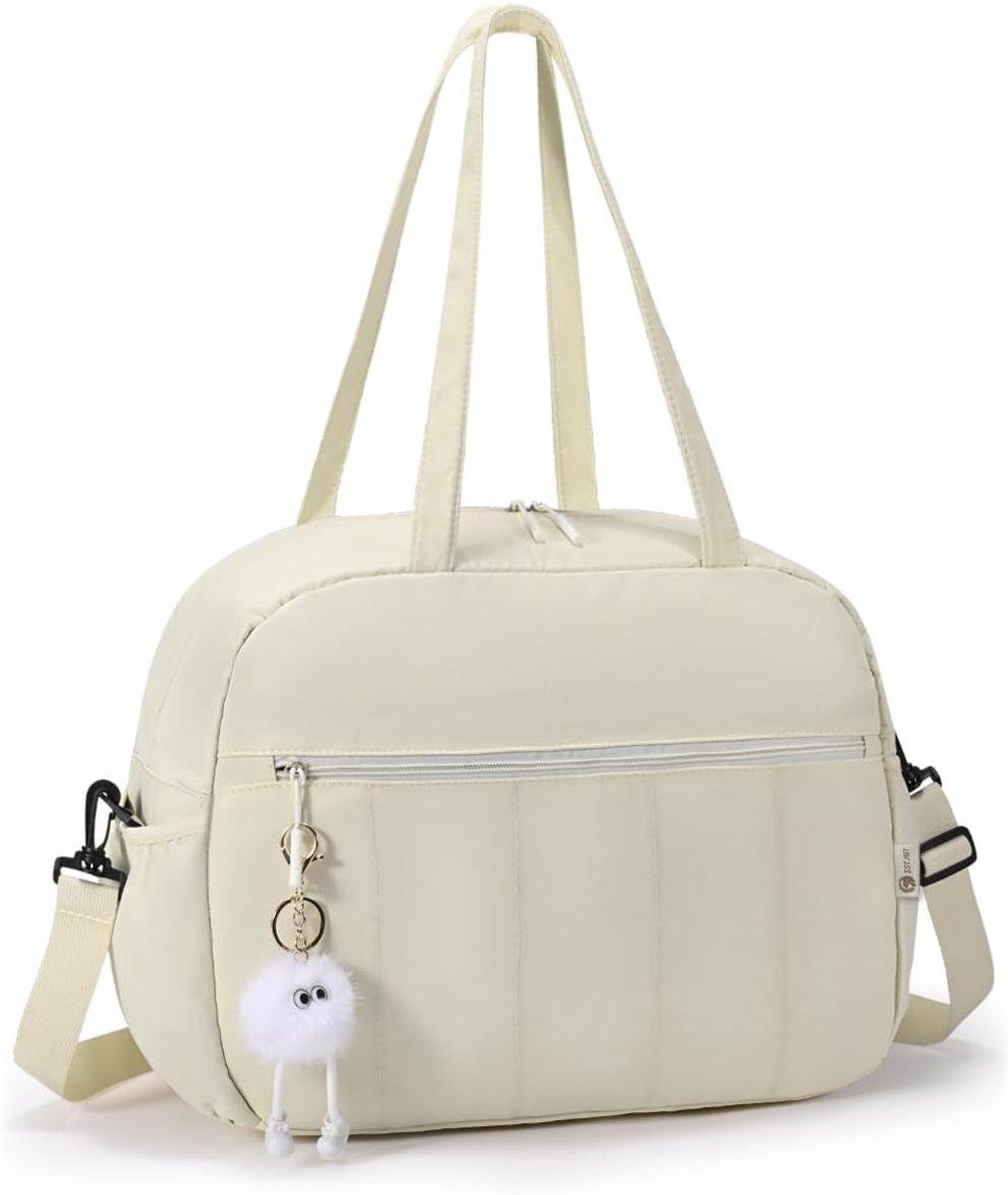 SnelShoppen - Puffer Travel Bag Dames Handbagage 40x30x20cm - Waterdichte Sporttas 25L - Ideaal voor Vliegtuig, Fitness, Weekend, Ziekenhuis, Gym