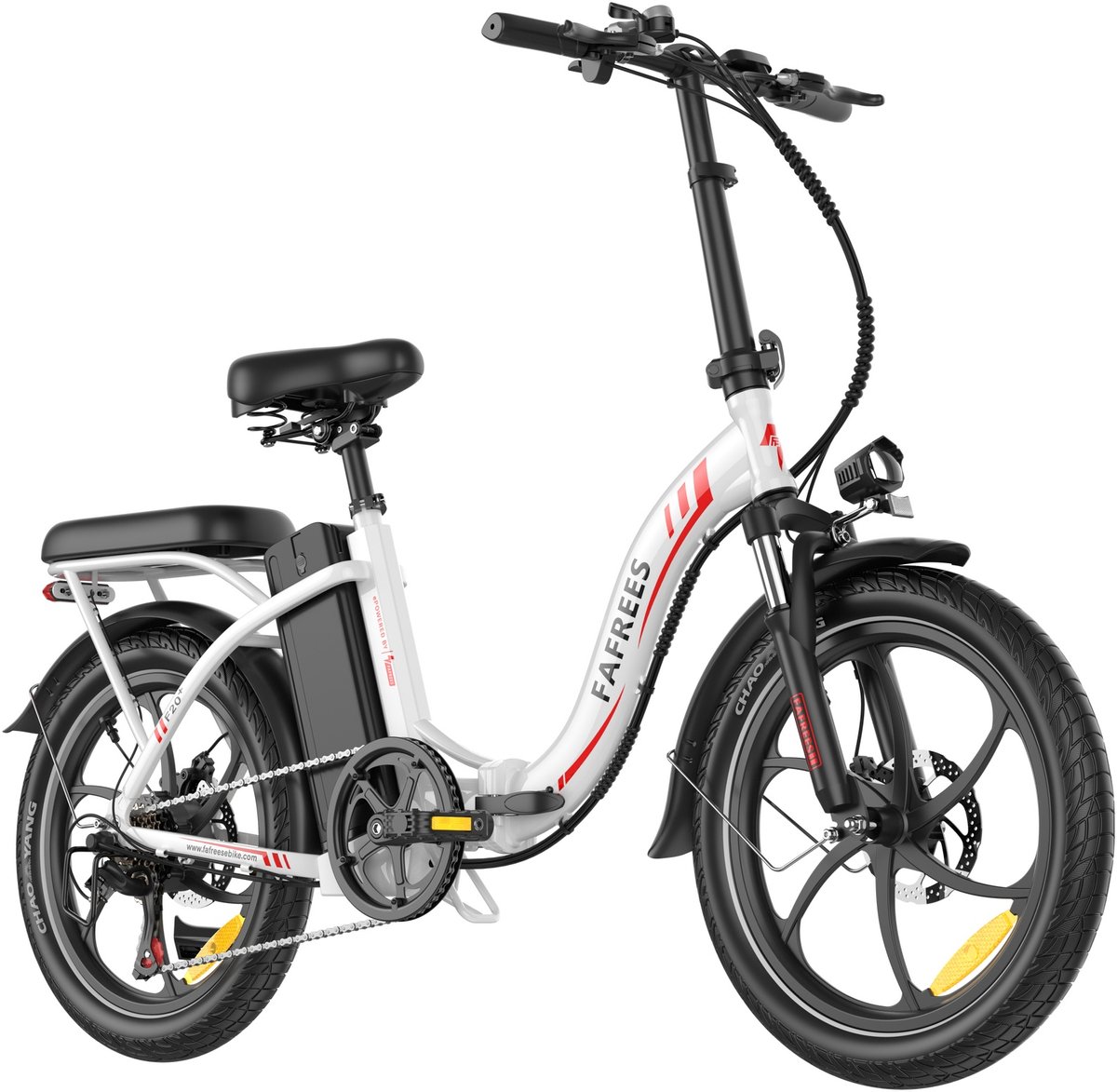 2026 Elektrische Vouwfiets – E-Bike – 20 x 3.0 Inch – 36V 20Ah Lithium Accu – 250 W – Maximaal bereik 100km – 7-speed versnelling – LCD Scherm – Aluminium Frame – Vouwfiets – Mechanische Schijfremmen – Stadsfiets – Max. Belastbaar 150 kg – Wit
