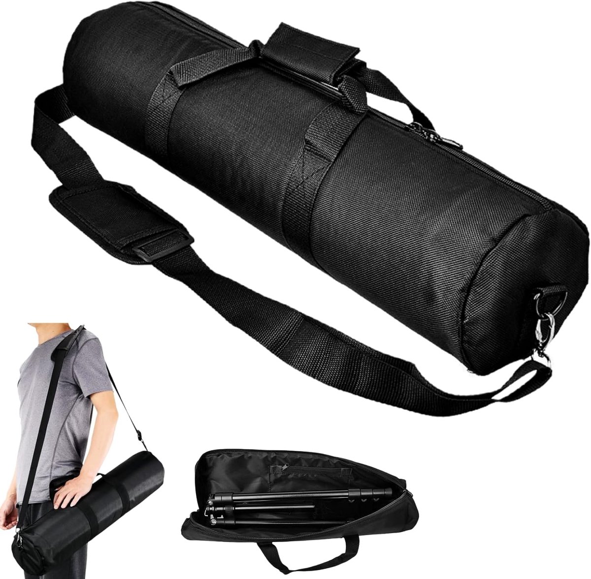 VHV - Statief tas - Gewatteerde draagtas voor statief - Met schouderriem - Voor lichtstatieven, monopods, softboxen en fotografie-accessoires - 100 x 13 cm - Zwart