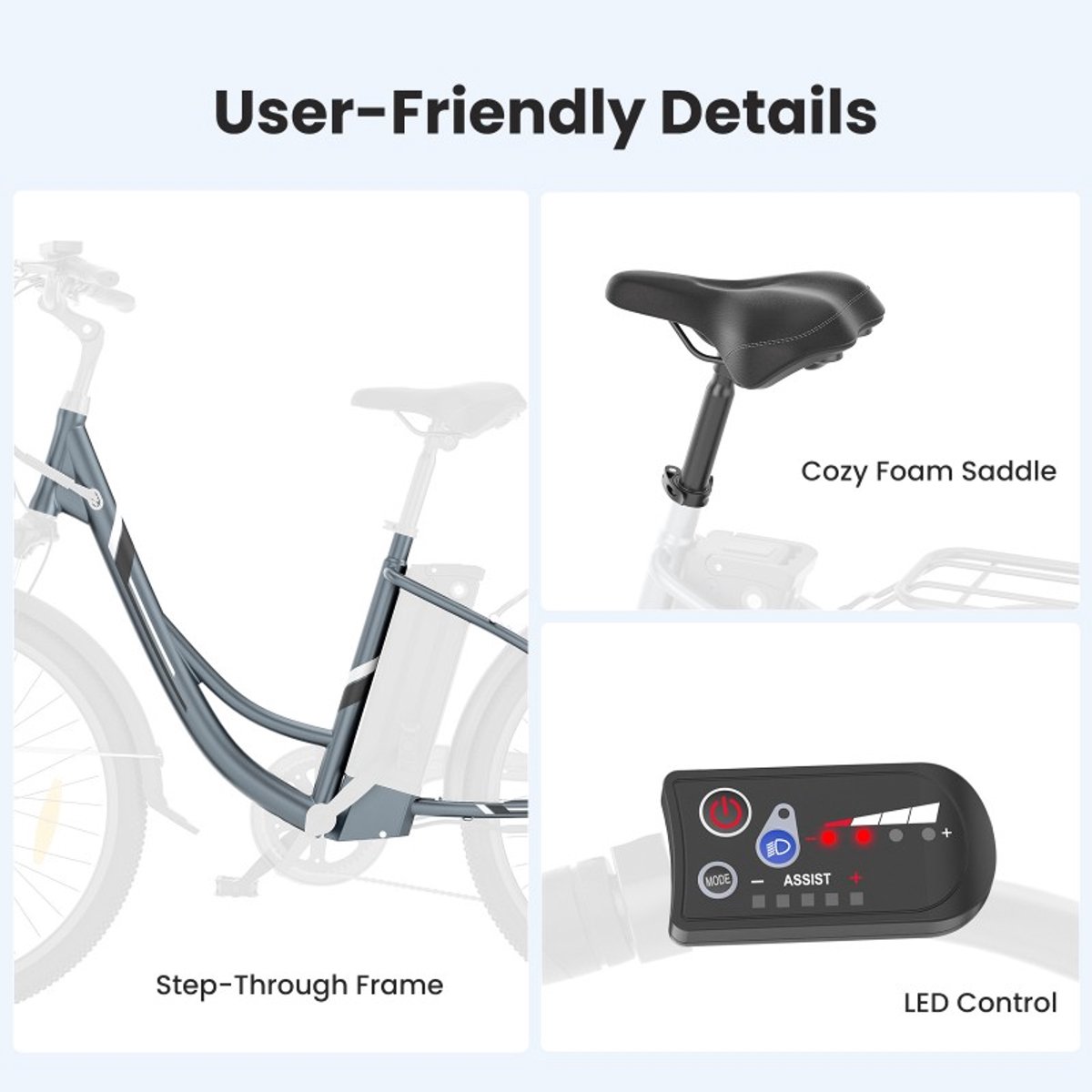 Touroll B1 26 inch Elektrische Stadsfiets / E-bike thumbnail 4