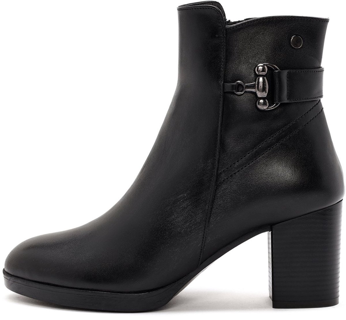 DERIMOD Heeled Ankle Boots Leather Heeled Ankle Boots
