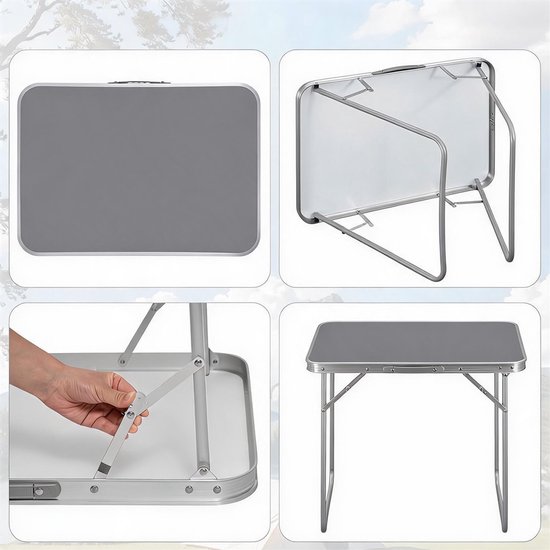 Inklapbare Tafel - Vouwtafel Buiten - 70x60x50 cm - Kampeertafel met Handvat - Stevige - Waterdicht - Voor Tuin, Strand — afbeelding 3