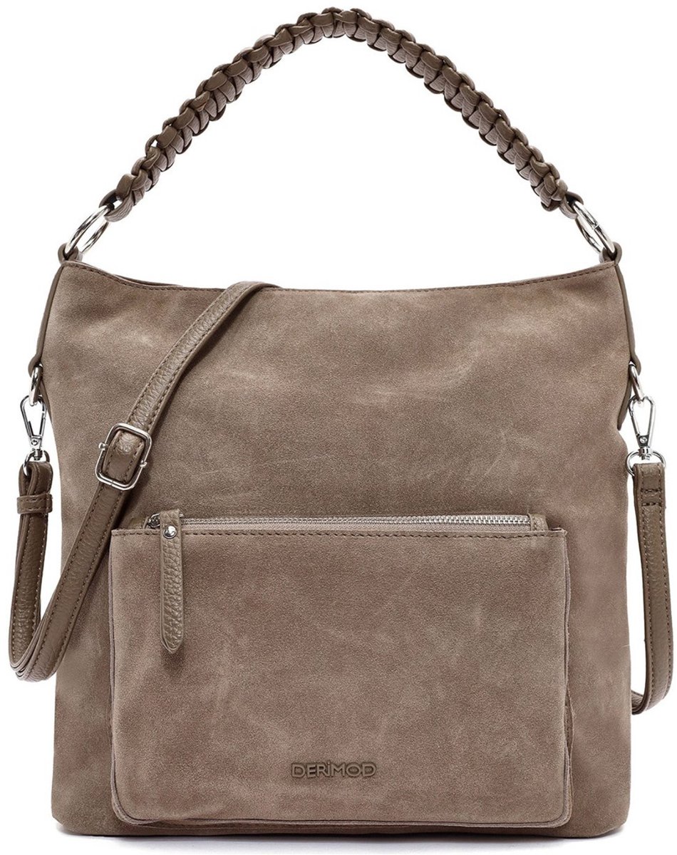 DERIMOD Shoulder Bag Imitation Suede Leather Shoulder Bag