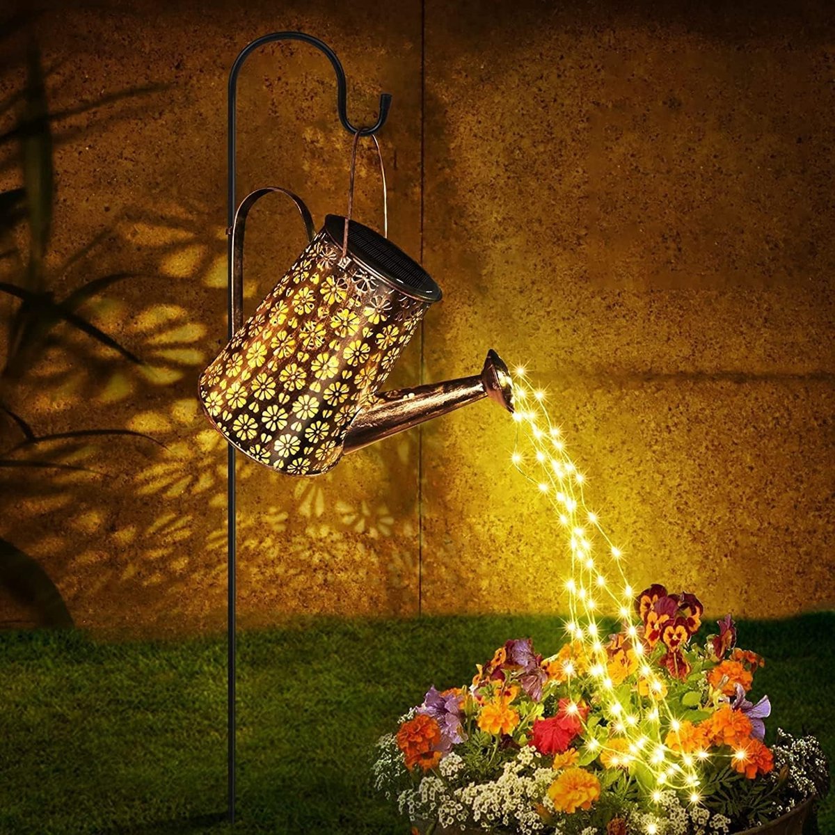 SnelShoppen - Solar Watering Can Tuinverlichting LED Decoratie, Waterdichte Metalen Gieter met Fairy Lights voor Tuin, Terras, Pad en Buitenruimte