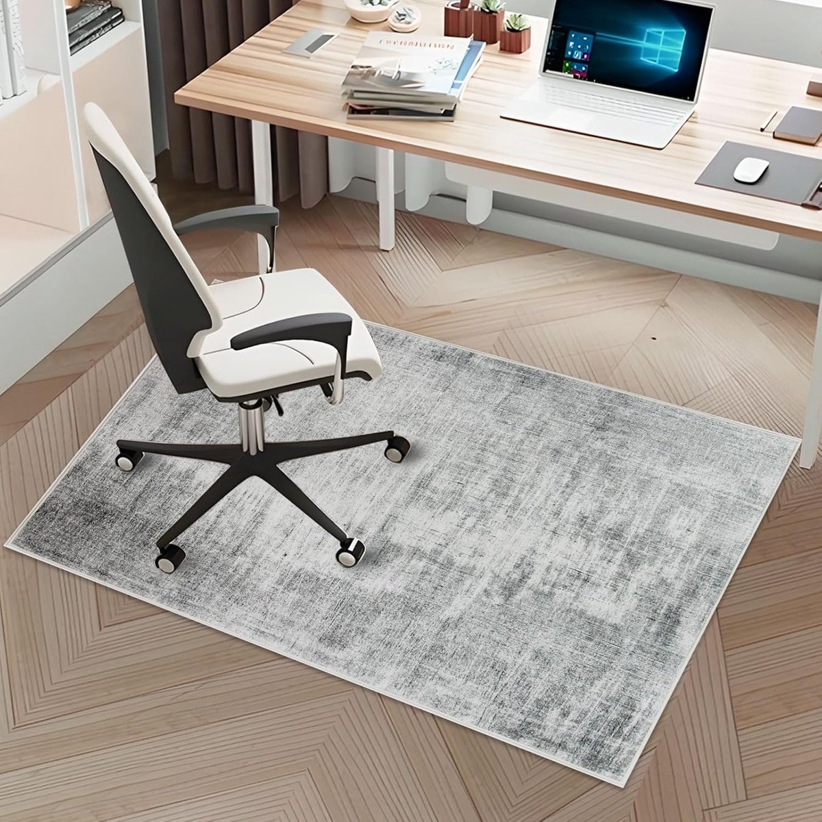 SnelShoppen - Floor Protection Mat Office Chair 120x150 cm, Desk Chair Mat voor Hardvloeren, Duurzaam Polyester, Antislip, Ideaal voor Kantoor, Thuisw