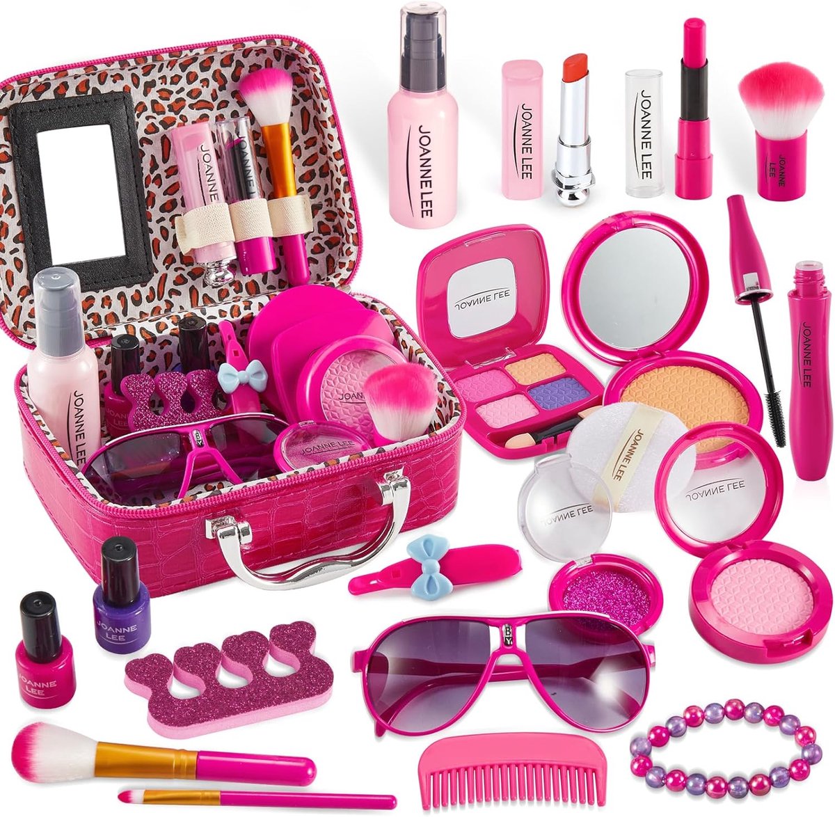 SnelShoppen - Kinderen Cosmetic Toys Make-up Set voor Meisjes, Complete Make-up Koffer, Speelgoed Make-up Set voor Rollenspellen, Geschikt voor Kinder