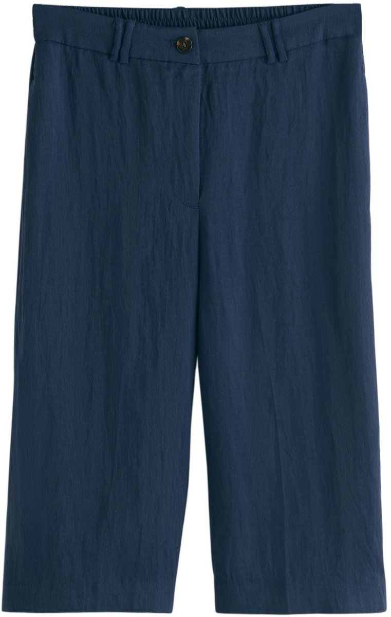 Next - Dames - Nette knielange short - Blauw