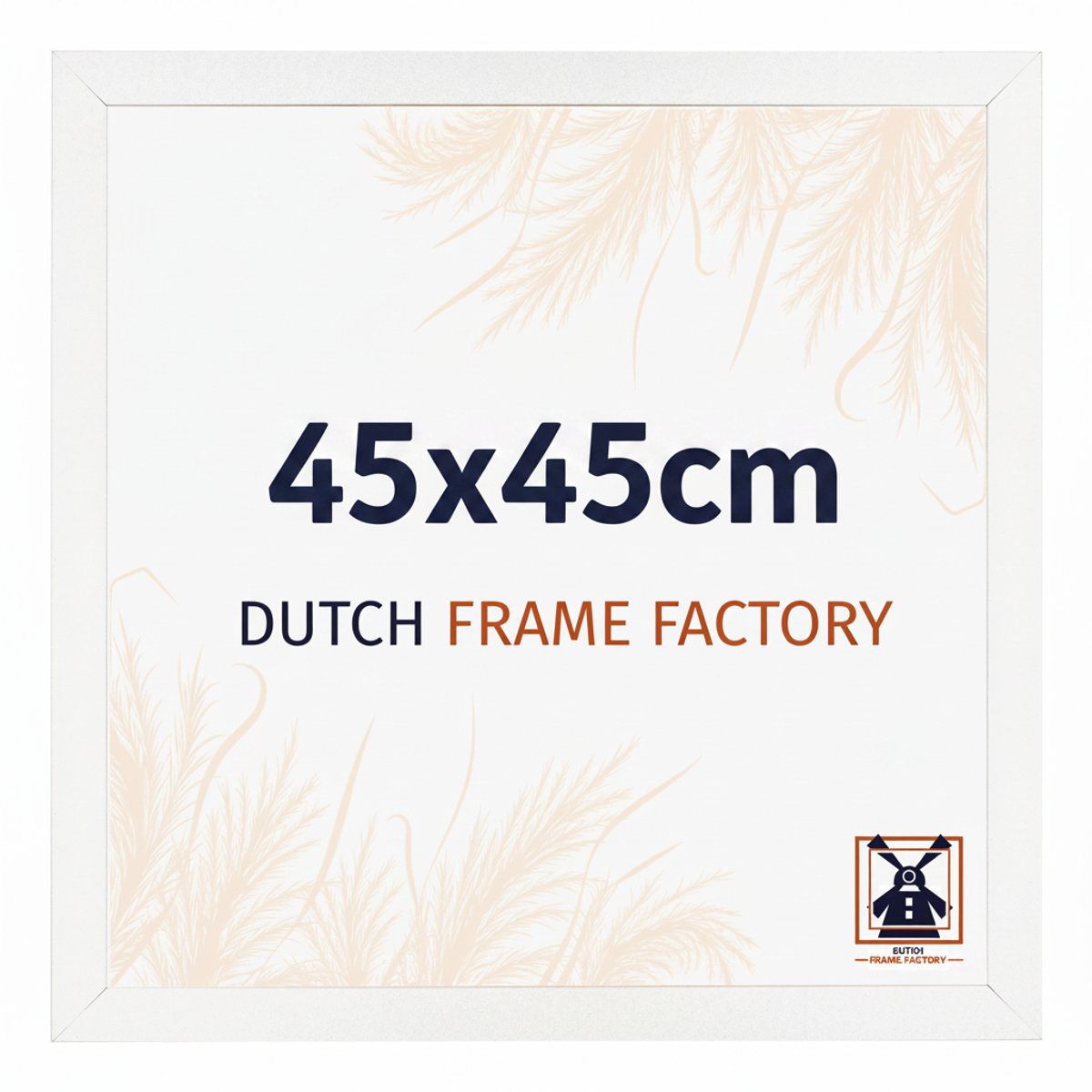 Fotolijst 45x45 cm - MDF - Wit Hoogglans - Benno
