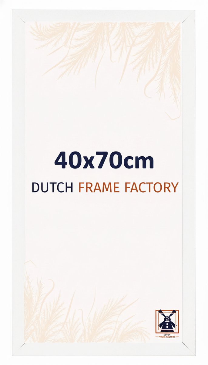 Fotolijst 40x70 cm - MDF - Wit Hoogglans - Benno