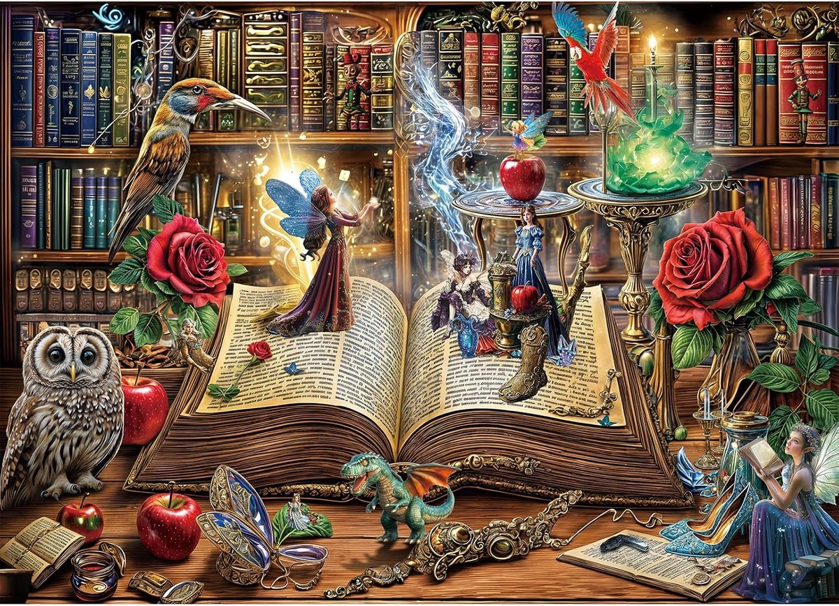 SnelShoppen - Puzzel 1000 Stukken Volwassenen, Uitdagende Familie Puzzel, Thema: Magisch Boek, Perfecte Cadeau voor Kinderen en Volwassenen