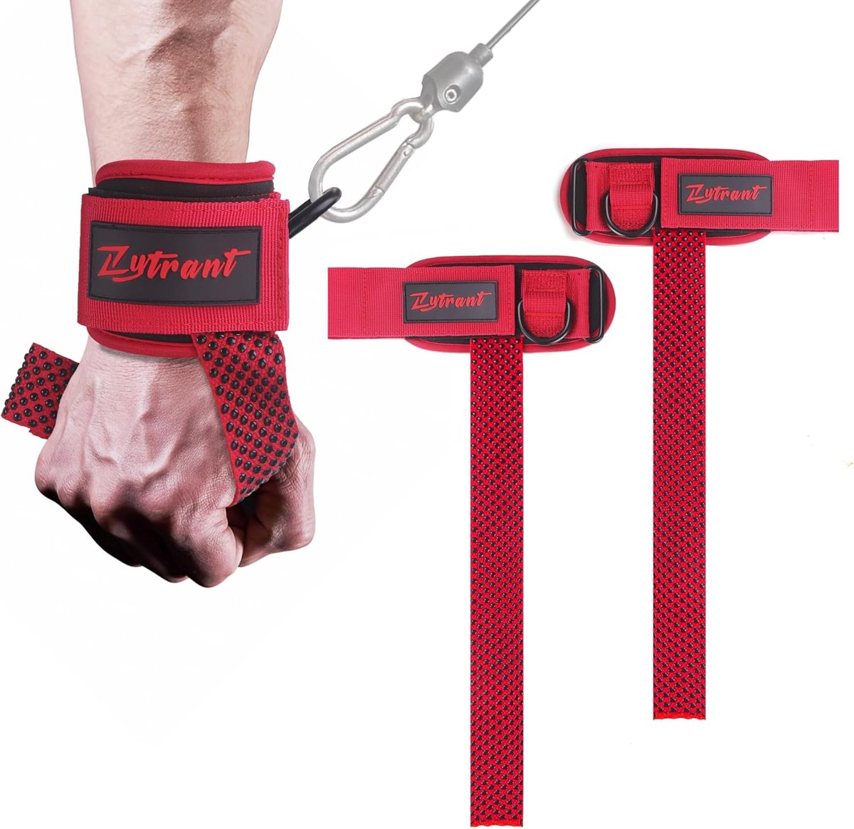 SnelShoppen - Weightlifting Straps met D-Ring, Stevige en Comfortabele Slings voor Gewichtheffen, Verbeterde Grip, Duurzaam en Veilig voor Gym Trainin