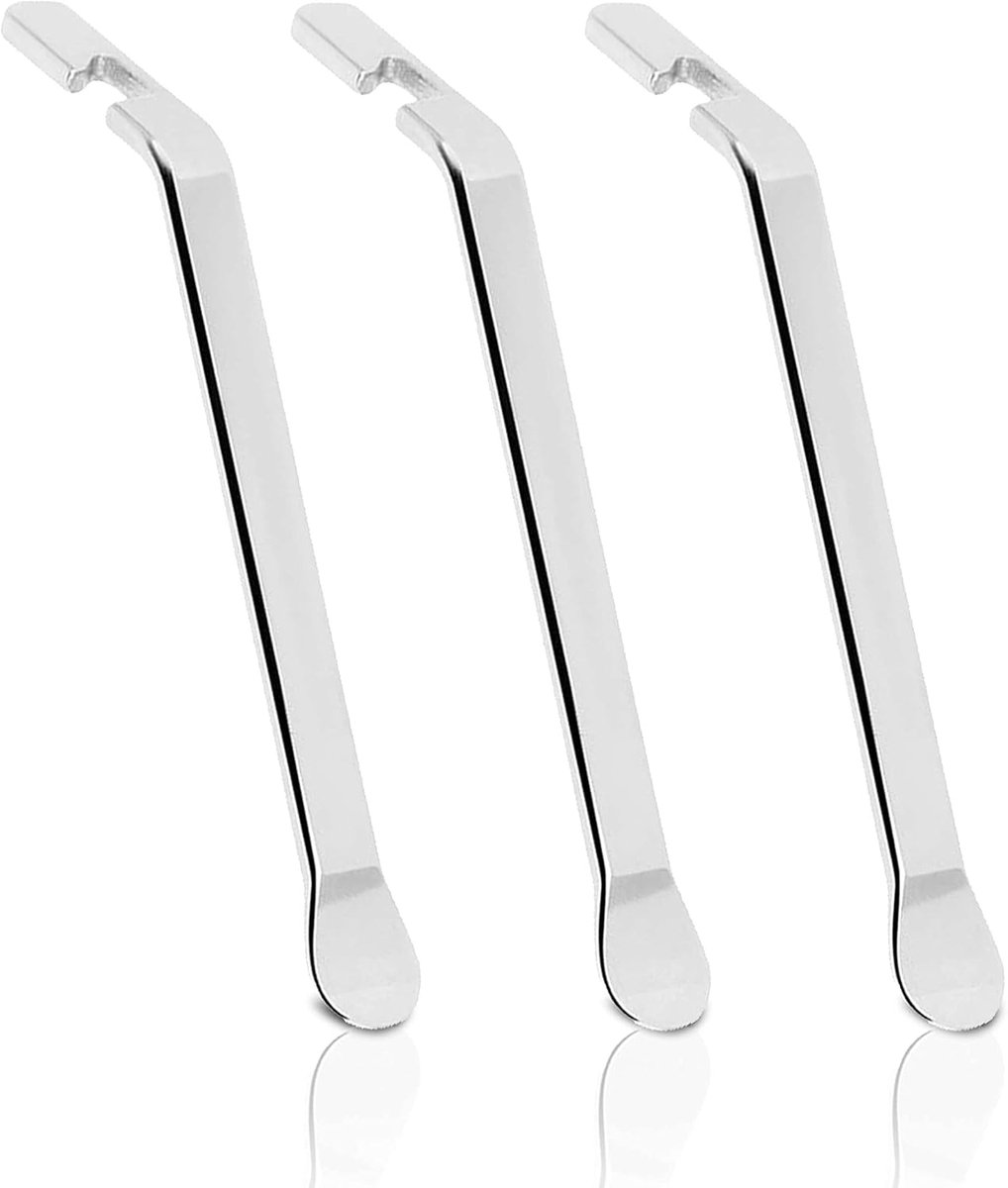 SnelShoppen - Fietsbanden Reparatieset - 3 Stuks - Stevige Stalen Tire Levers - Verander Banden Makkelijk - Grijs/Zwart - Voor MTB/BMX/Fietsen - Leven