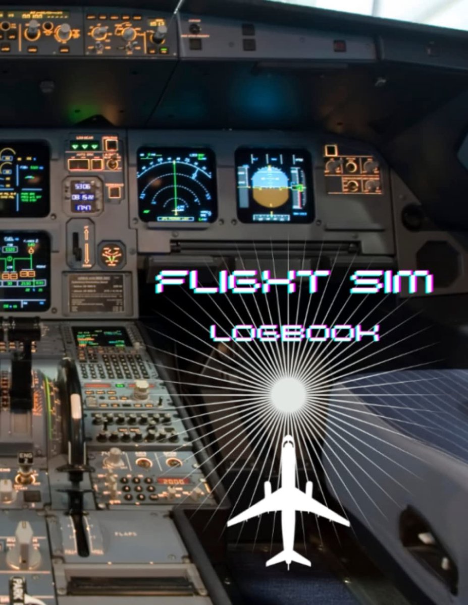 SnelShoppen - Flight Sim Logbook | Vlucht Simulator Logboek voor Virtuele Piloten | Eenvoudig Journal Design | Notities & Observaties | Perfect voor S