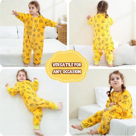 Warme Flanellen Slaapzak met Voeten en Mouwen voor Baby en Peuter - 2,5 TOG Winter Pyjama — afbeelding 3
