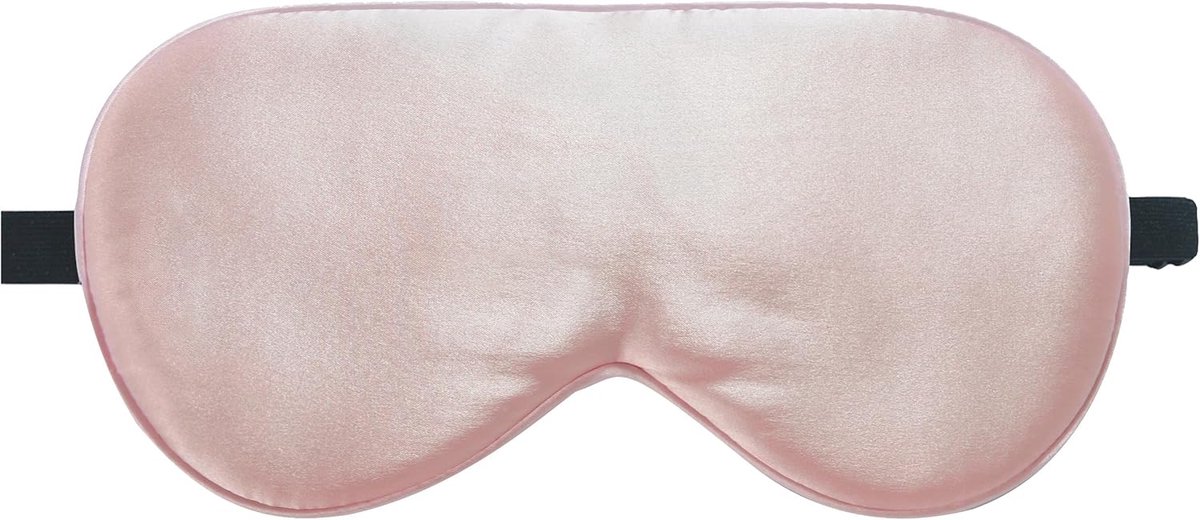 SnelShoppen - 100% Grade 6A Mulberry Silk Slaapmasker - Dubbelzijdig Natuurlijke Zijde, Verstelbare Riem, Ademend en Ultrafijn, Roze, Ideaal voor Slaa