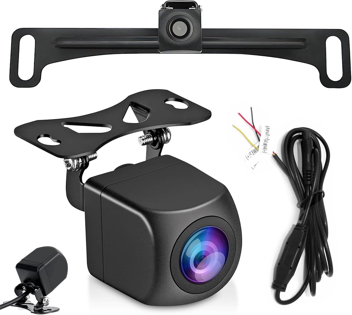 SnelShoppen - Draadloze Achteruitrijcamera voor Auto, Groothoek 170°, Waterdicht, Parkeerhulp, Ondersteunt Mobiele App, Achteruitrijcamera voor Camper