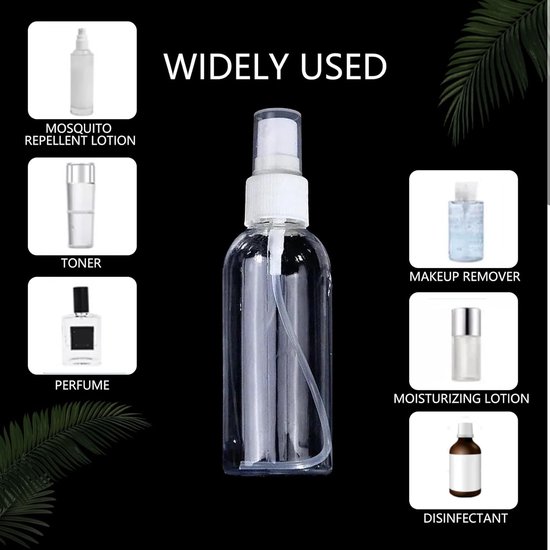 SnelShoppen - Lege Spuitfles Set 4 stuks, 20 ml Draagbare Verstuiver, Navulbaar en Herbruikbaar, Transparant Kunststof, Ideaal voor Reizen, Cosmetica, van Snelshoppen — afbeelding 3