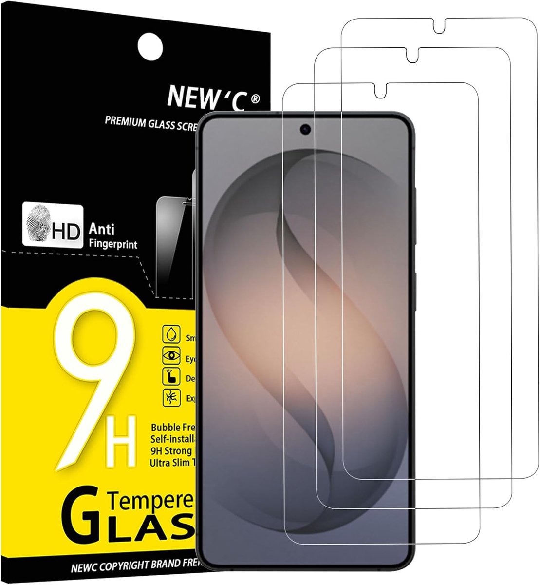 SnelShoppen - 3 Stuks Screen Protector Gehard Glas voor Samsung Galaxy S26 Plus/S26+, Ultra Transparant, Ultra Resistante Schermbeschermer, Perfecte B