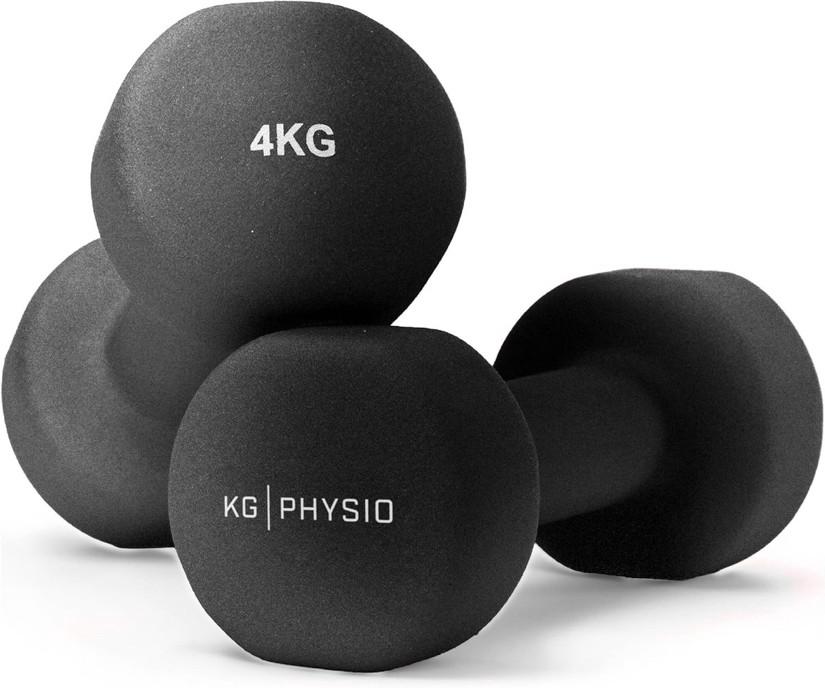 SnelShoppen - Neopreen Dumbbells Set van 2 met A3 Posters Inclusief - 1-10kg Gewichten voor Thuis Fitness - Full-Body Training voor Mannen en Vrouwen
