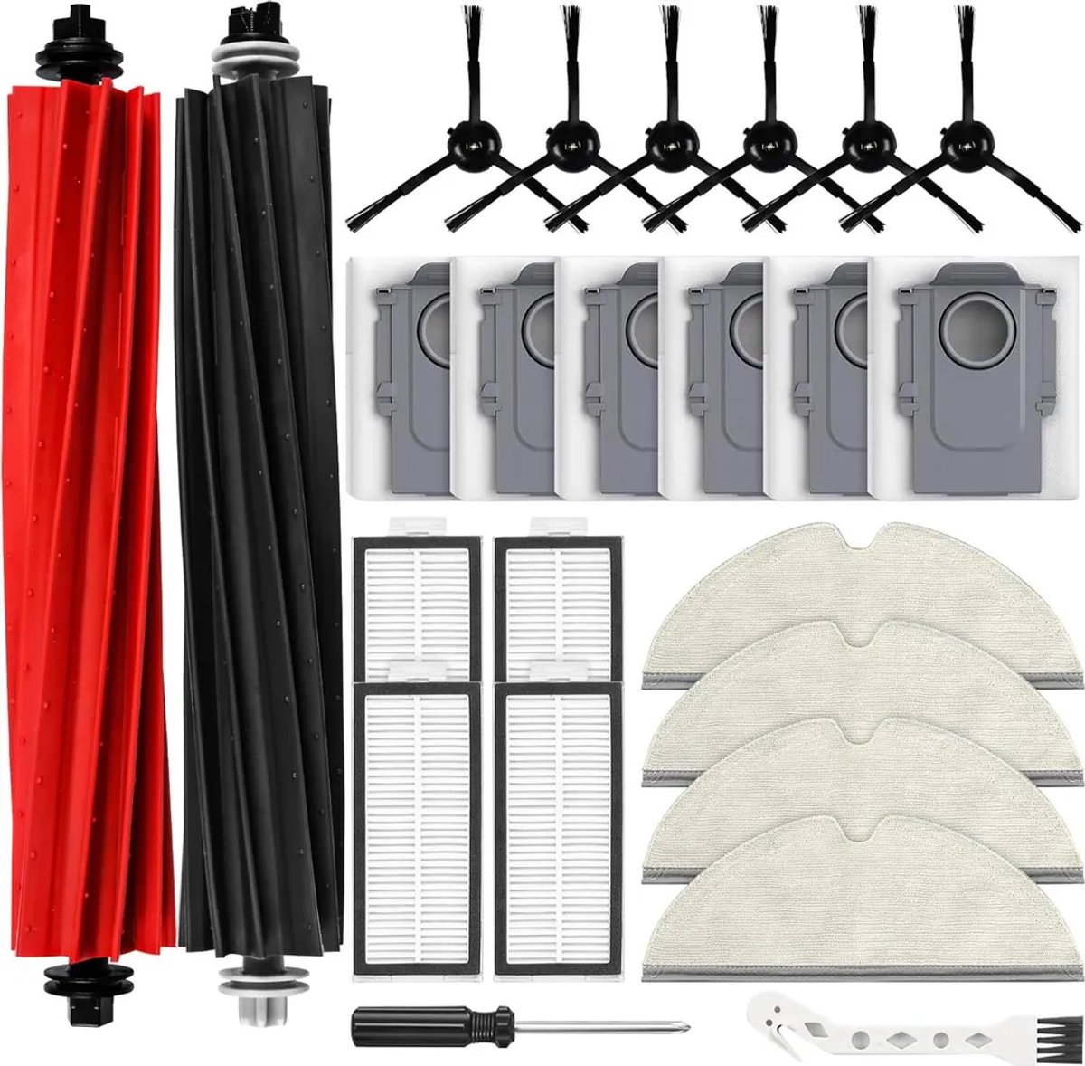 22-delige accessoire set Geschikt voor Roborock Q8 Max/Q5 Pro/Q5 Pro+/Q8 Max+ robotstofzuigers
