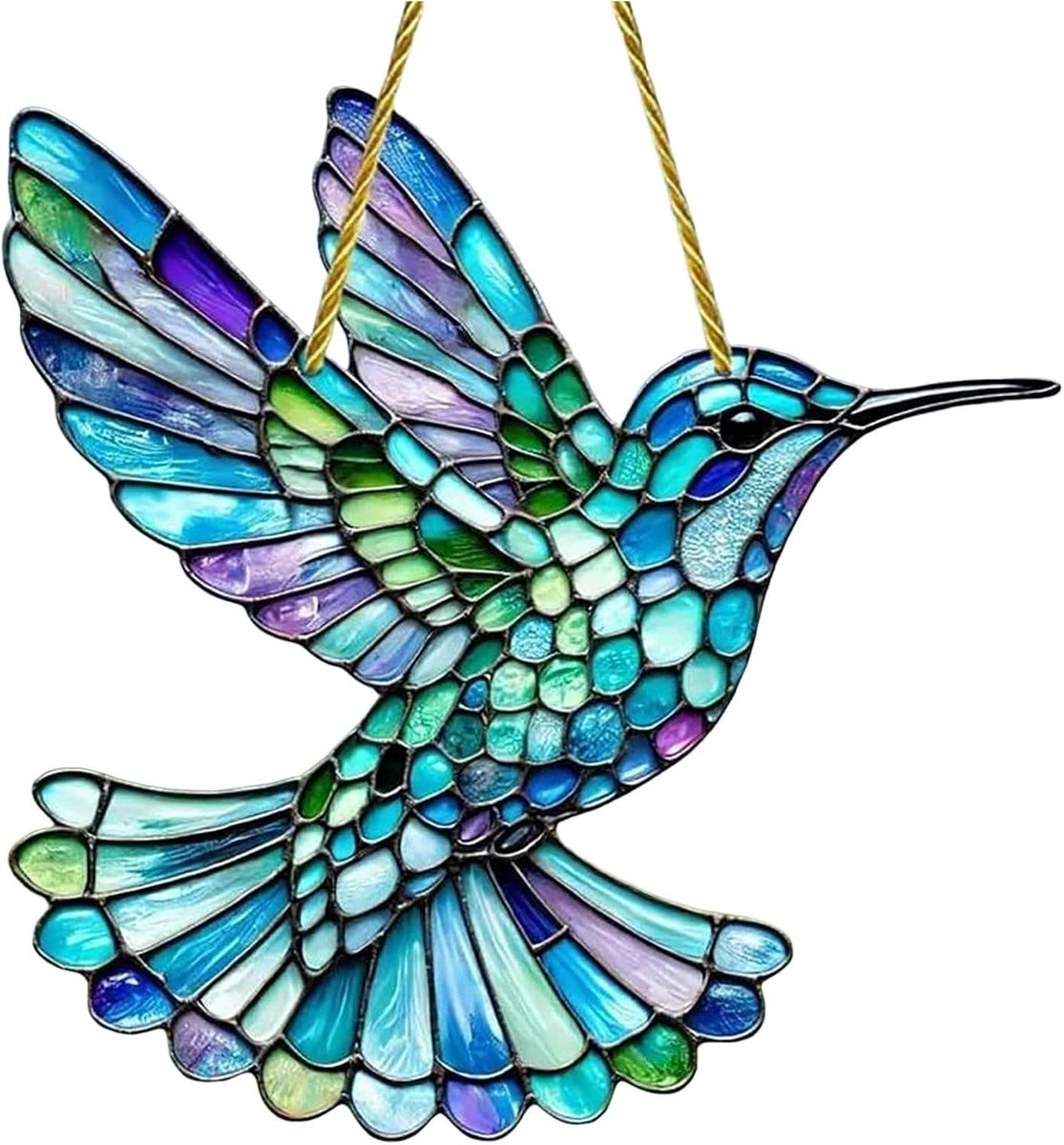 Suncatcher Kolibrie - Acryl hangers - Raamhanger - Zonnevanger - Raamdecoratie - Vogel Zonnevangers Raamhangers - Decoratieve Zonvanger Hangers - Huisdecoratie - Hangende raamhangers - Voor binnen en buiten, woonkamer, raam, balkon, tuin - 20*20CM