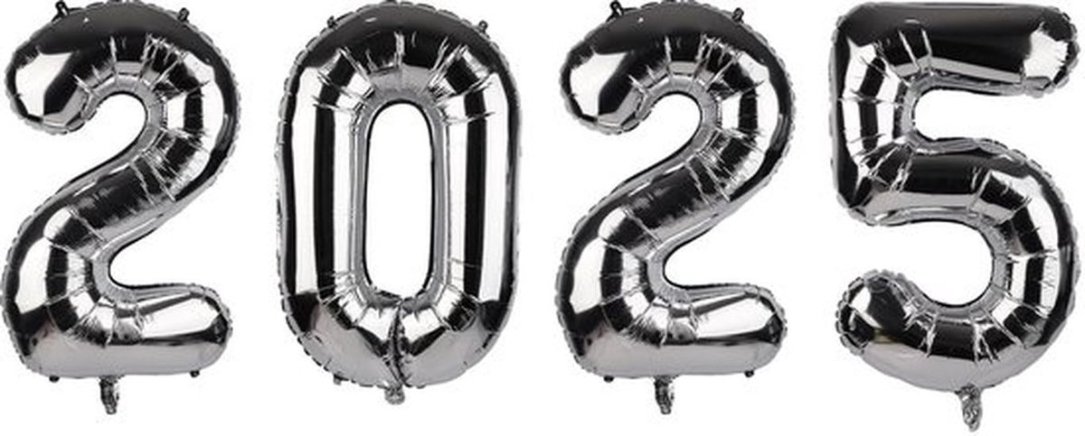 Nummerballonnen 101,6cm - Aluminiumfolie - Feest Ballonnen - Verjaardag/Jubileum - Decoratie Set - Inclusief Lint/Stro - Feestballonnen