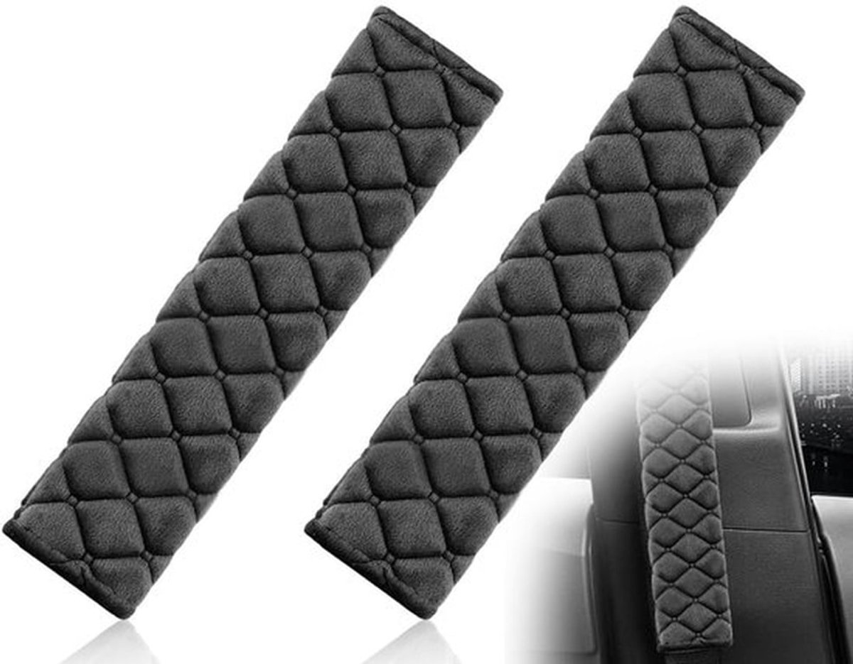 Gordelbeschermer Set van 2 - Autogordelkussen - Schouderbescherming - Zacht Materiaal - Comfortabele Bescherming - Duurzaam en Vlekbestendig - Gordelkussen