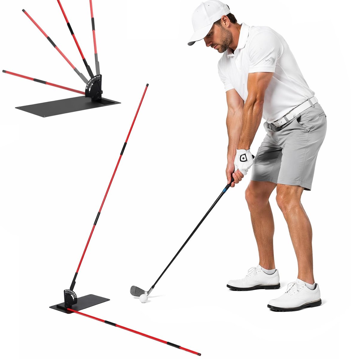 Solidchoice - Verstelbare Golf Alignment Stick Houder voor Swingtraining