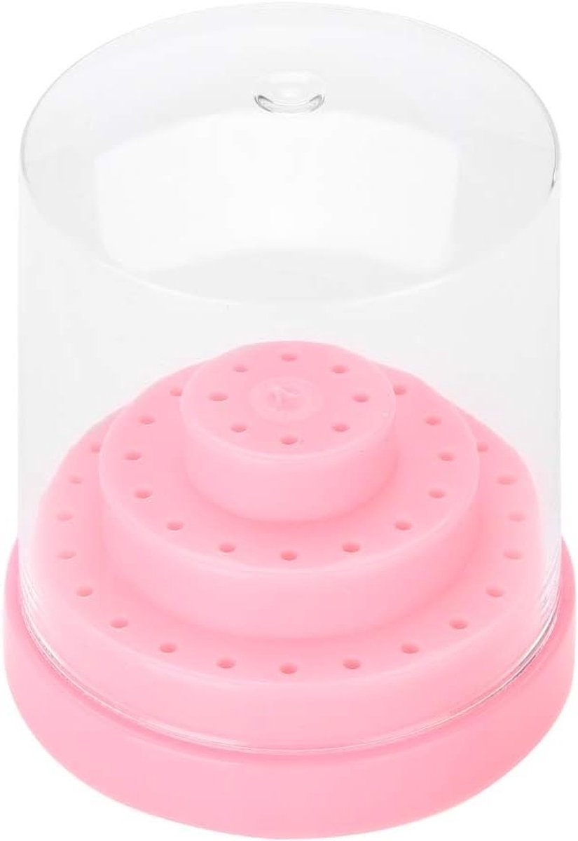 Nail Drill Houder voor Nagelpolijsten en Schuren, 48 Gaten Nagelvijl Display Box voor Manicure en Pedicure Organisatie