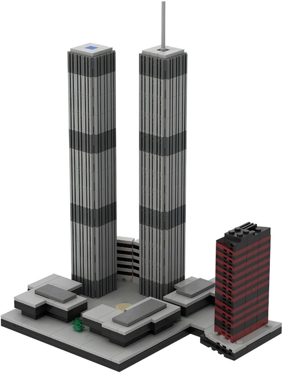 Zhe Gao CT1012 Twin Towers bouwset | Amerika New York icons modelbouw | Creator expert architecture bouwpakket | Technische speelgoed ideas voor volwassenen & kinderen | Big Apple landmarks | Niet geschikt voor Lego | Bouwdoos met 982 bloks