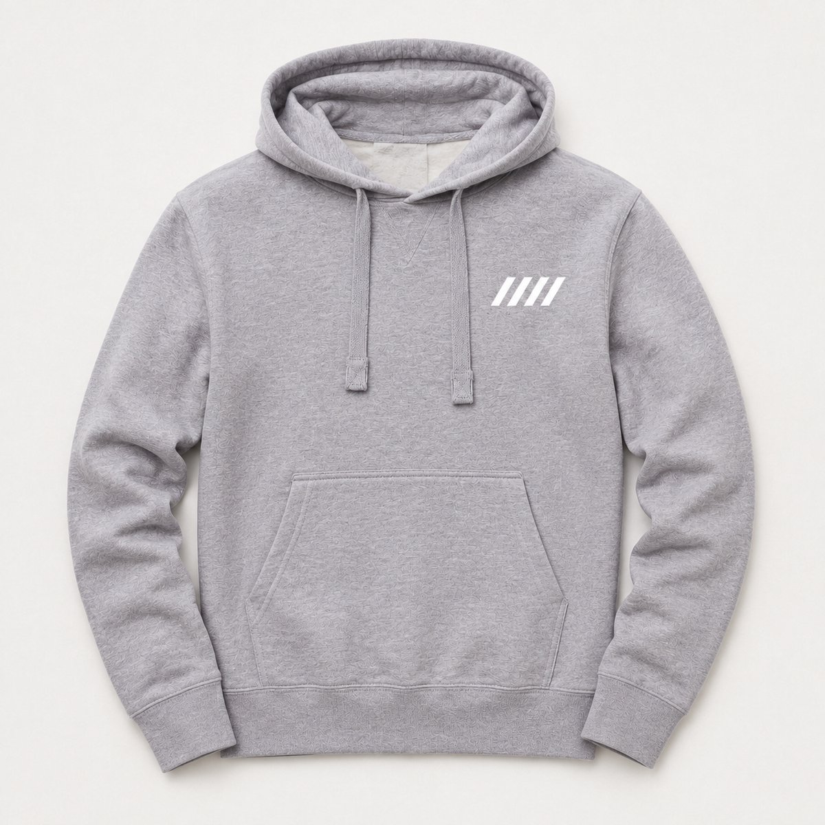 Hoodie Heren – Sweater met Capuchon en Print – Grijs – Katoen – Minimalistisch Logo - 3XL