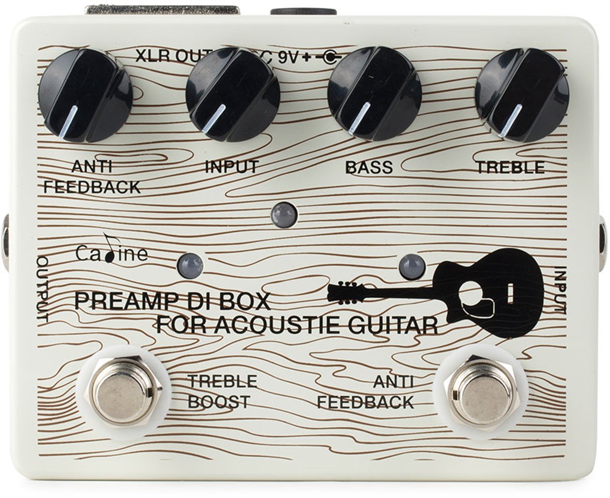 Caline CP-67 Preamp en DI Box Pedaal voor Akoestische Gitaar
