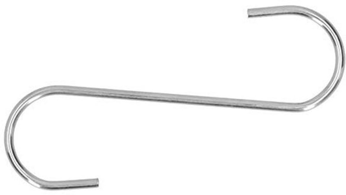 Vogelvoederhanger 2-delig - S-vormige Ophanghaken - Roestvrij Staal - Duurzaam - Voor Vogelvoeders/Planten - Afmetingen 13,5x4,4 cm - Ophanghaak