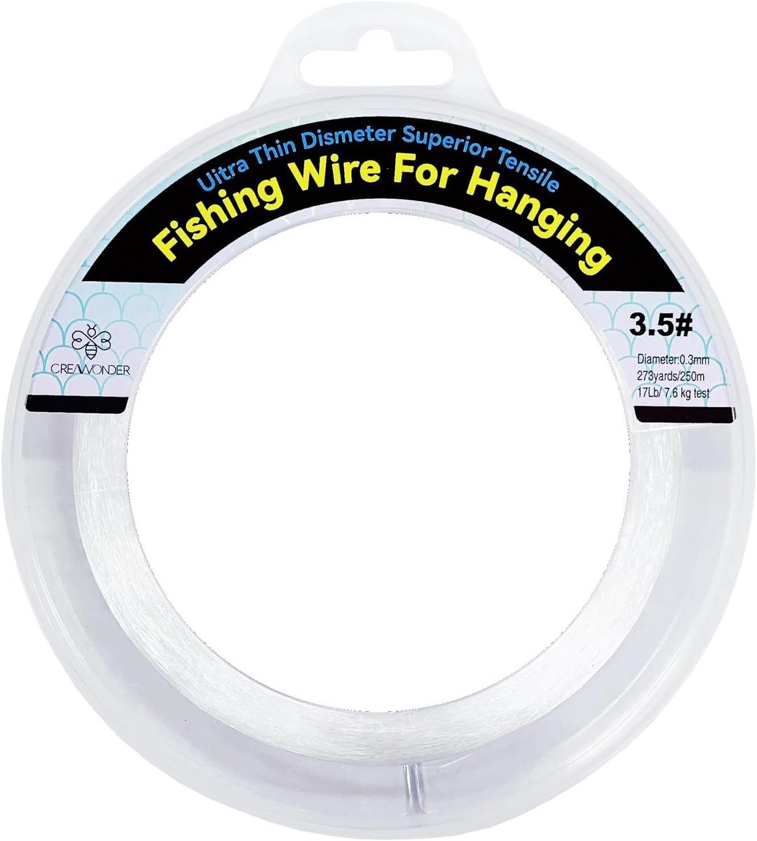 Doorzichtige Monofilament Vislijn - Transparant - 250 m - Nylon Draad voor Decoraties en Ballonslinger