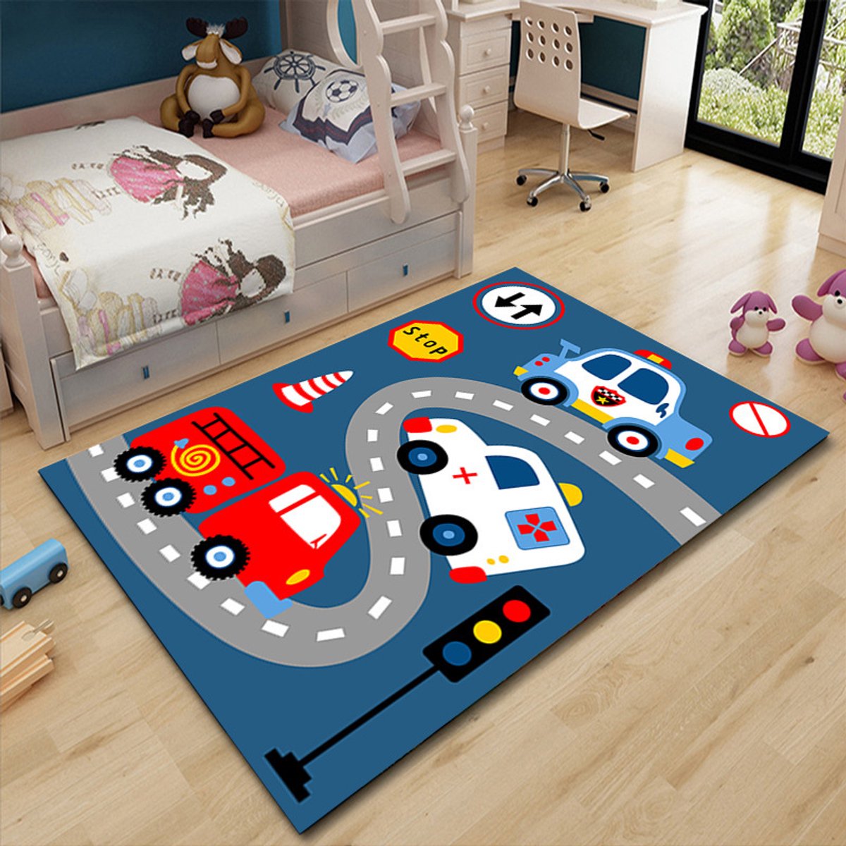 Autospeelmat - Wegtapijt Kinderen - Spelen met Auto's - Antislip Onderkant - 80*120cmsnelweg‑11