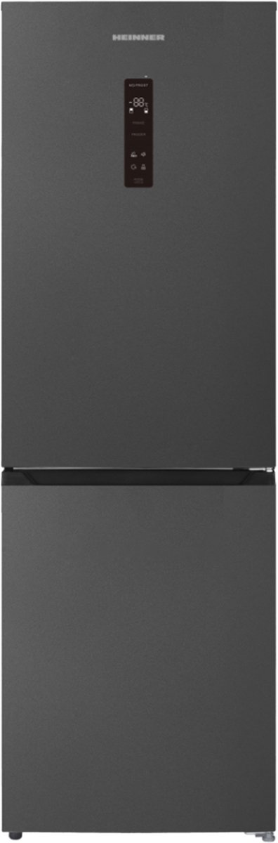 Heinner HCNF-HM400DINVDGE++ Koel-vriescombinatie – 400 L – No Frost – Dual Inverter – Touchbediening met LED-display – Super Freeze – Holiday-funergiectie – Open-deur Alarm – Kinderslot – Antracietgrijs – 5 Jaar Garantie