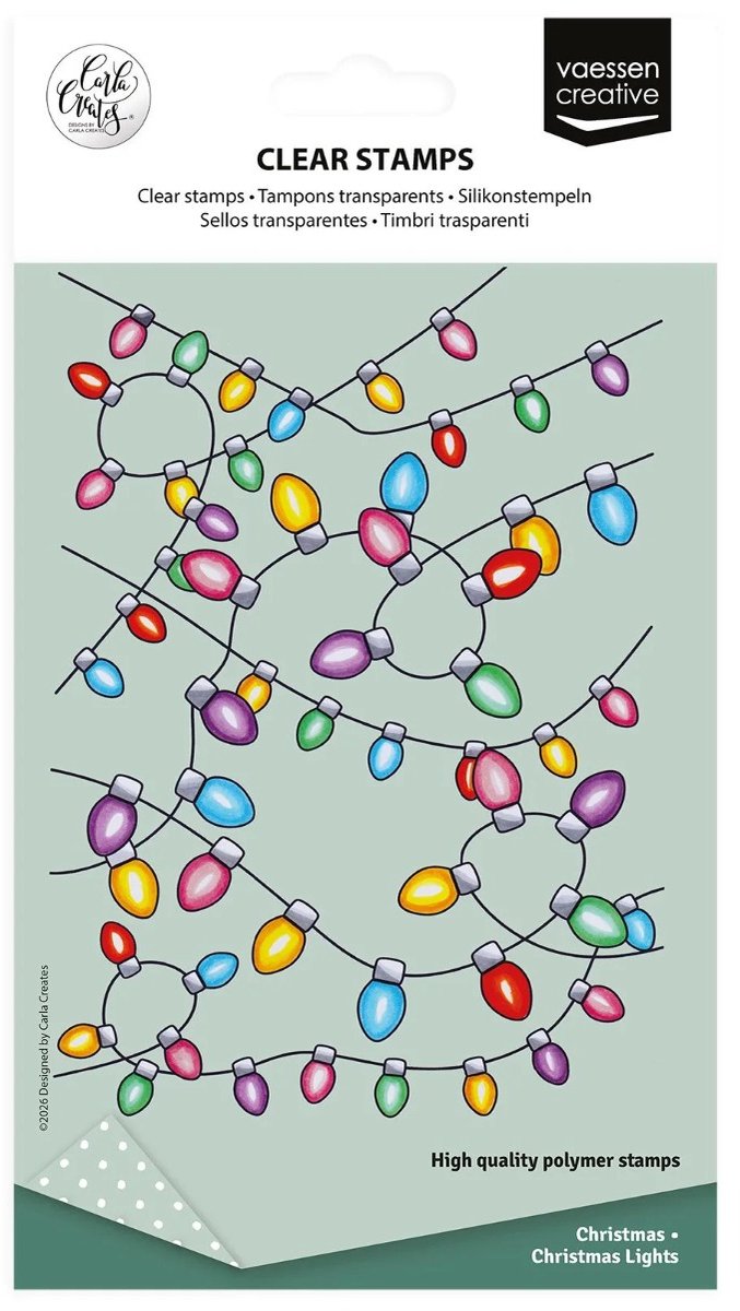 Clearstamps Christmas lights - Carla Creates