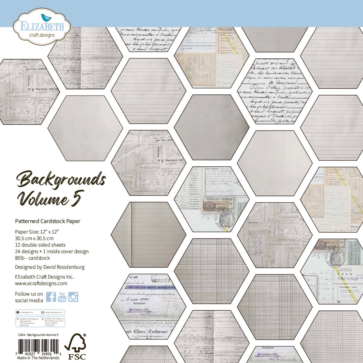 ECD papierblok Beautifully worn 12x12 dubbelzijdig