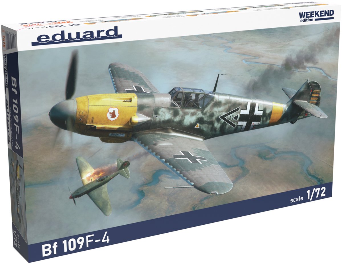 Eduard Modelbouwpakket Vliegtuigen - 7478 Messerschmitt Bf 109 F-4 - Weekend Edition - Duits Jachtvliegtuig Plastic - 1:72 - Modelbouw