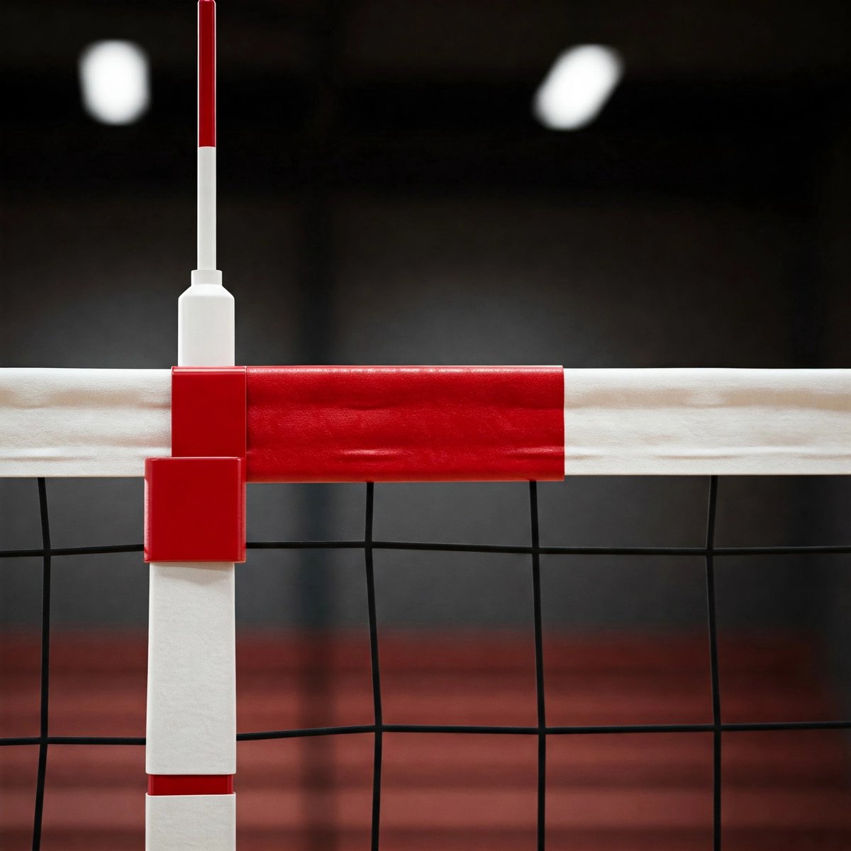 Antenne Volleybalnet - 180 cm - Rood/Wit - Officieel Wedstrijdformaat - Duranet - Nettenshop