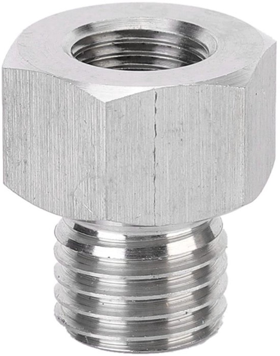 M12X1,5 naar 1/8 Fitting Adapter - Aluminium Fitting - Handige installatie - 1/8 binnendraad - Oliedrukadapter - Geschikt voor di...