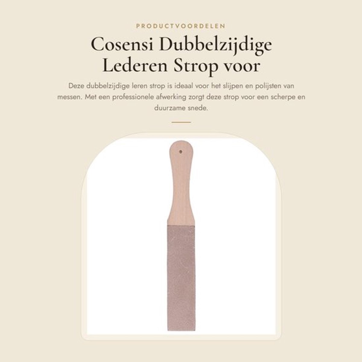 Strop Kit Dubbelzijdig Ontwerp - Slijpsteen voor Messen - Houtbewerking - Honen - Polijsten - Compact Formaat
