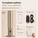 Inhoud van de FUSIFY LX diffuser verpakking: diffuser, lege fles, adapter, spuitje, borreltjes en handleiding.