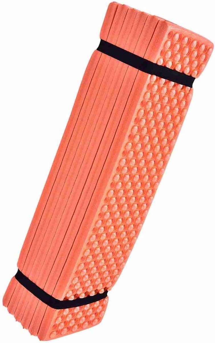Ultralichte Vouwbare Campingmat voor Buiten, Waterdichte Strandmat en Kampeermat, Oranje, 192 x 56 cm